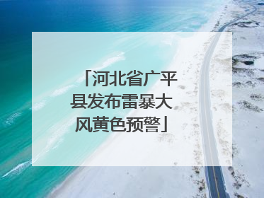 河北省广平县发布雷暴大风黄色预警