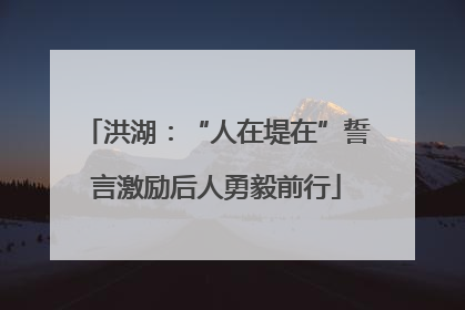 洪湖：“人在堤在”誓言激励后人勇毅前行