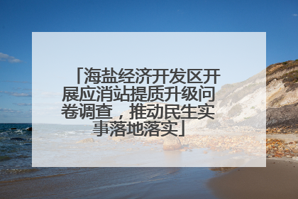 海盐经济开发区开展应消站提质升级问卷调查，推动民生实事落地落实