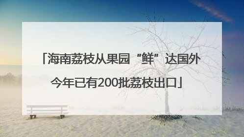 海南荔枝从果园“鲜”达国外 今年已有200批荔枝出口