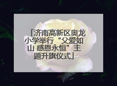 济南高新区奥龙小学举行“父爱如山 感恩永恒”主题升旗仪式