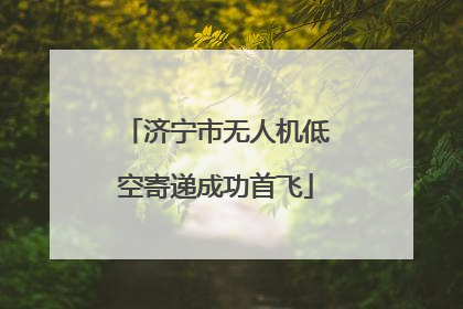 济宁市无人机低空寄递成功首飞