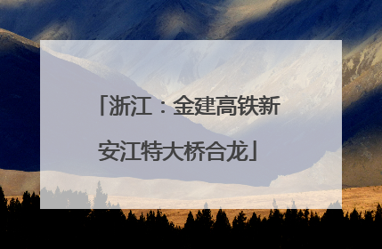 浙江：金建高铁新安江特大桥合龙