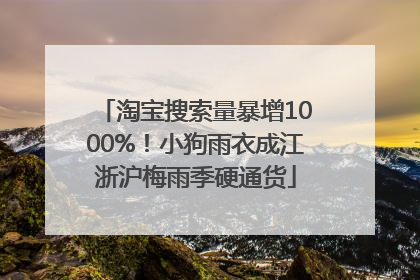淘宝搜索量暴增1000%！小狗雨衣成江浙沪梅雨季硬通货
