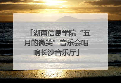 湖南信息学院“五月的微笑”音乐会唱响长沙音乐厅