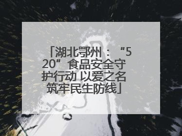 湖北鄂州：“520”食品安全守护行动 以爱之名筑牢民生防线
