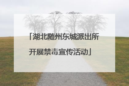 湖北随州东城派出所开展禁毒宣传活动
