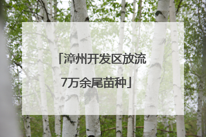 漳州开发区放流7万余尾苗种