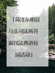 菏泽东明县马头司法所开展民法典进校园活动