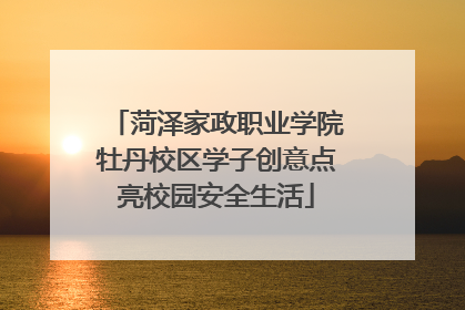 菏泽家政职业学院牡丹校区学子创意点亮校园安全生活