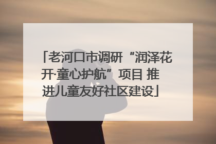 老河口市调研“润泽花开·童心护航”项目 推进儿童友好社区建设