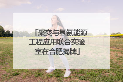 聚变与氢氨能源工程应用联合实验室在合肥揭牌