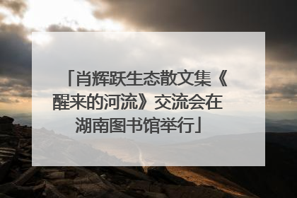 肖辉跃生态散文集《醒来的河流》交流会在湖南图书馆举行