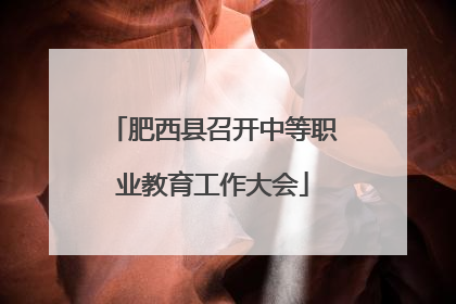 肥西县召开中等职业教育工作大会