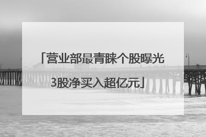 营业部最青睐个股曝光 3股净买入超亿元