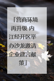 营商环境再升级 内江经开区举办沙龙邀请企业建言献策