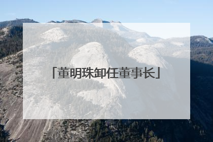董明珠卸任董事长