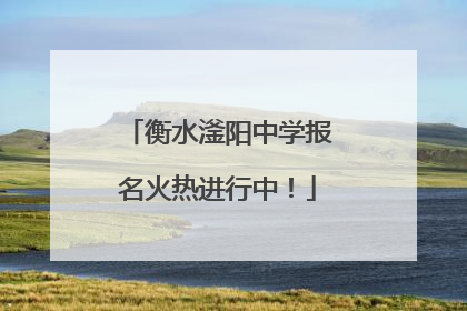衡水滏阳中学报名火热进行中！