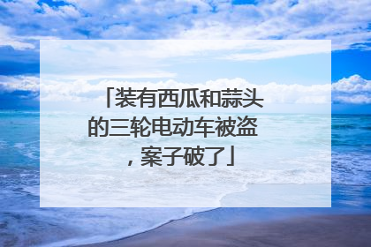 装有西瓜和蒜头的三轮电动车被盗，案子破了