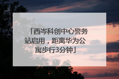 西岑科创中心警务站启用，距离华为公寓步行3分钟