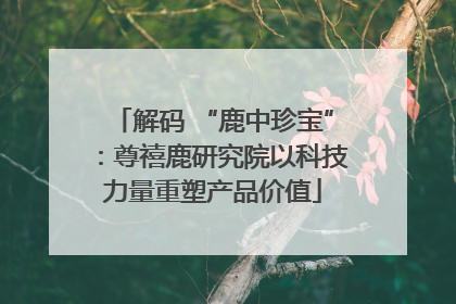 解码 “鹿中珍宝”：尊禧鹿研究院以科技力量重塑产品价值