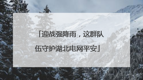 迎战强降雨，这群队伍守护湖北电网平安