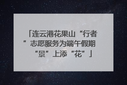连云港花果山“行者”志愿服务为端午假期“景”上添“花”