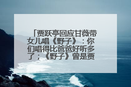 贾跃亭回应甘薇带女儿唱《野子》：你们唱得比爸爸好听多了；《野子》曾是贾跃亭“代表作”