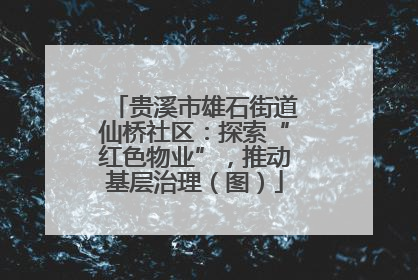 贵溪市雄石街道仙桥社区：探索“红色物业”，推动基层治理（图）