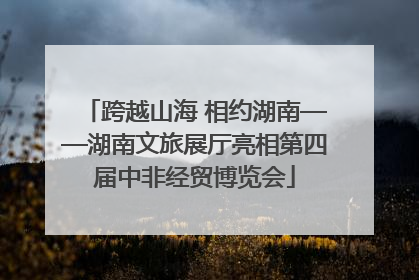 跨越山海 相约湖南——湖南文旅展厅亮相第四届中非经贸博览会