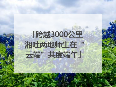 跨越3000公里 湘吐两地师生在“云端”共度端午