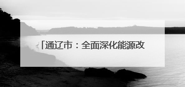 通辽市：全面深化能源改革闯出高质量发展新路