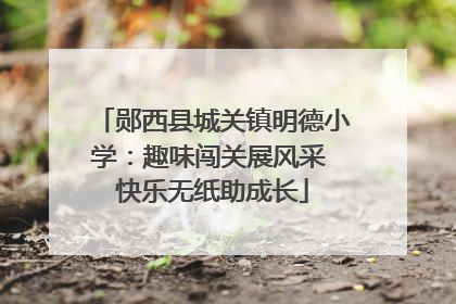 郧西县城关镇明德小学：趣味闯关展风采 快乐无纸助成长
