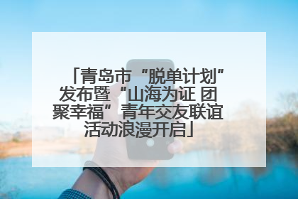 青岛市“脱单计划”发布暨“山海为证 团聚幸福”青年交友联谊活动浪漫开启