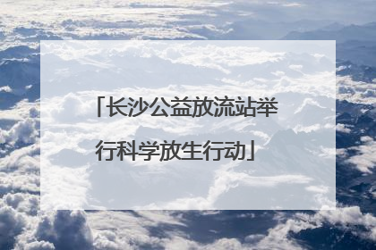 长沙公益放流站举行科学放生行动