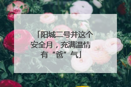 阳城二号井这个安全月，充满温情有“爸”气