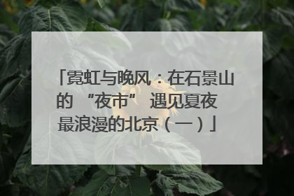 霓虹与晚风：在石景山的 “夜市” 遇见夏夜最浪漫的北京（一）