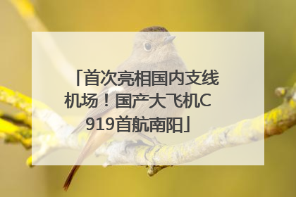 首次亮相国内支线机场！国产大飞机C919首航南阳