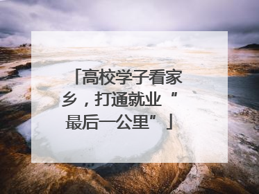 高校学子看家乡，打通就业“最后一公里”