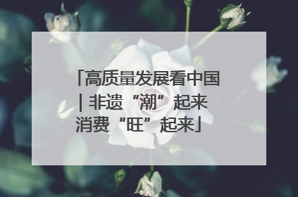 高质量发展看中国｜非遗“潮”起来 消费“旺”起来