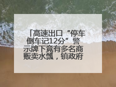 高速出口“停车倒车记12分”警示牌下竟有多名商贩卖水瓢，镇政府：系流动摊位，已多次劝离