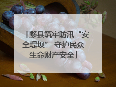 黟县筑牢防汛“安全堤坝” 守护民众生命财产安全