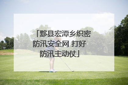 黟县宏潭乡织密防汛安全网 打好防汛主动仗