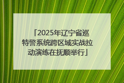 2025年辽宁省巡特警系统跨区域实战拉动演练在抚顺举行