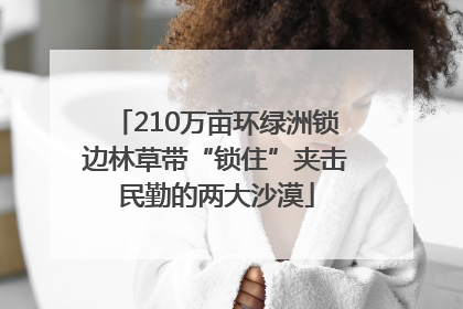 210万亩环绿洲锁边林草带“锁住”夹击民勤的两大沙漠