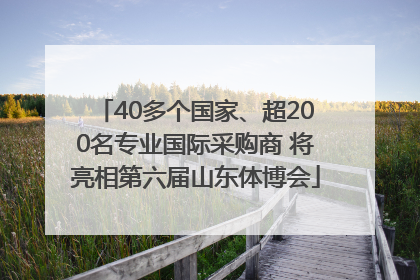 40多个国家、超200名专业国际采购商 将亮相第六届山东体博会