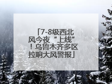 7-8级西北风今夜“上线”！乌鲁木齐多区拉响大风警报