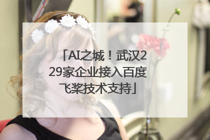 AI之城！武汉229家企业接入百度飞桨技术支持