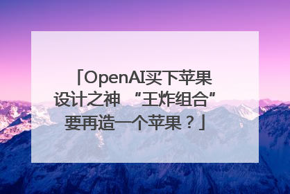 OpenAI买下苹果设计之神 “王炸组合”要再造一个苹果？