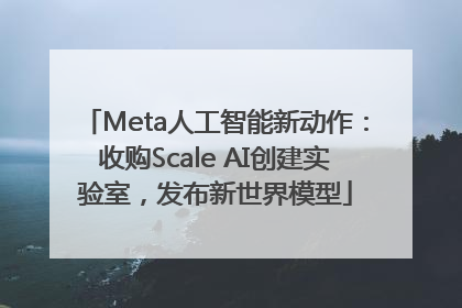 Meta人工智能新动作：收购Scale AI创建实验室，发布新世界模型